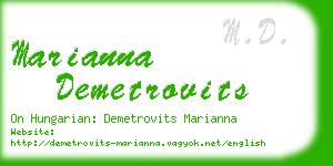 marianna demetrovits business card